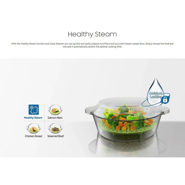 SAMSUNG 23L Grill Microwave Oven MG23K3513GK | Healthy Steam - Image 4