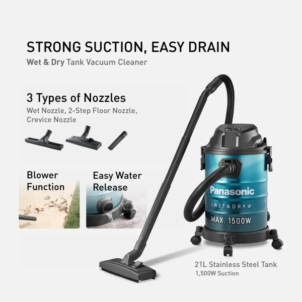 PANASONIC 21L Vacuum Cleaner Wet Dry Tank MC-YW603 - Image 2