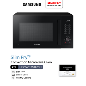 SAMSUNG 28L Convection Microwave Oven MC28A5135KK | Slim Fry Healthy Cooking