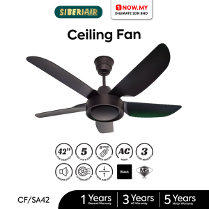 SIBERIAIR 42" Ceiling Fan With Remote Control CF-SA42 (Black)