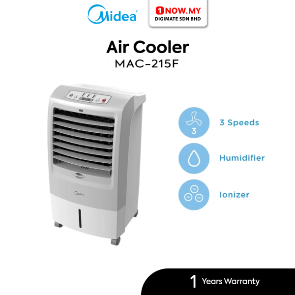 MIDEA 15L Air Cooler MAC-215F | Energy Efficient Ionizer Portable Cooling