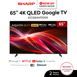 SHARP 65" HN7000 4K AQUOS TRU QLED 144Hz Google TV 4TC65HN7000X
