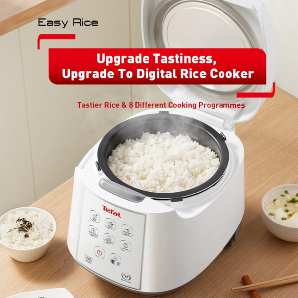 TEFAL 1.8L Easy Fuzzy Logic Jar Rice Cooker RK732167 (10Cups) | 8 Programs Durable User-Friendly - Image 3