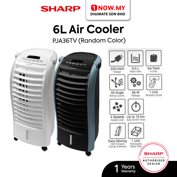 SHARP 6L Air Cooler PJA36TV (Random Color) | Smooth & Quiet
