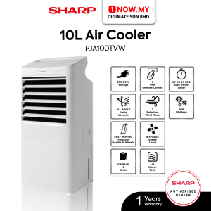 SHARP 10L Air Cooler PJA100TVW | Natural Breeze Remote Control Energy Saving