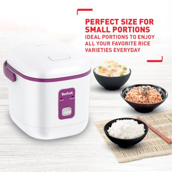 TEFAL 0.4L Mini Mechanical Rice Cooker RK172165 | Compact For Small Portions - Image 3