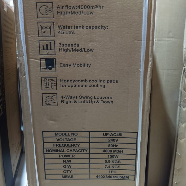 UF TECH 45L Portable Air Cooler UF-AC45L | Home Commercial Use - Image 4