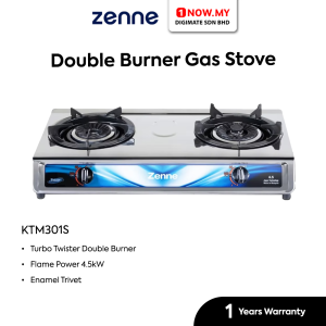 ZENNE 2 Burners Gas Stove (4.5kW) KGS301C-S