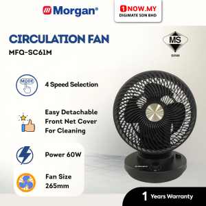 MORGAN 10.43" Table Circulation Fan MFQ-SC61M | Oscillation Tilting