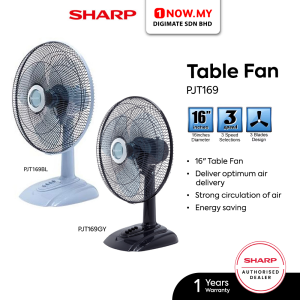 SHARP 16" Table Fan PJT169 (Random Color) | 5 Star Energy Efficient