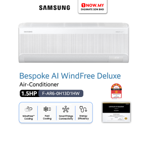 SAMSUNG 1.5HP Inverter Bespoke AI WindFree Deluxe Air-Conditioner F-AR6-0H13D1HW | 5 Star Energy Efficient