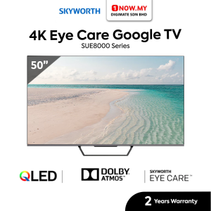 SKYWORTH 50" SUE8000 QLED 4K UHD Google TV ​​​​​​​ 50SUE8000 | Eye Care