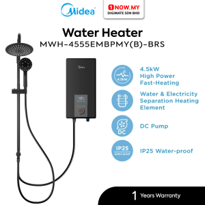 MIDEA Instant Water Heater With Rainshower 4.5kW MWH-4555EMBPMY(B)-BRS