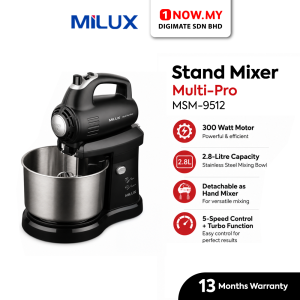 MILUX 2.8L Multi-Pro Stand Mixer MSM-9512