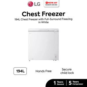 LG 194L Chest Freezer in White GCFB205BQCF | 4 Star Energy Efficient