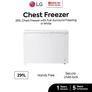 LG 291L Chest Freezer in White GCFB305BQCM | 4 Star Energy Efficient