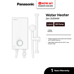 PANASONIC V Series Instant Water Heater No Pump 3.6kW DH-3VS1MW