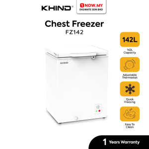 KHIND 142L Chest Freezer FZ142 | 3 Star Energy Saving