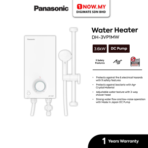 PANASONIC V Series Instant Water Heater DC Jet Pump 3.6kW DH-3VP1MW
