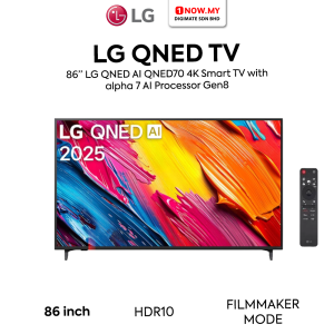LG 86″ QNED70 HDR10 4K UHD QNED AI Smart TV 86QNED70ASA