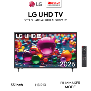 LG 55" UA80 4K UHD AI Smart TV HDR10 55UA8055PSA