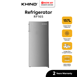 KHIND 157L 1-Door Refrigerator RF165 | 3 Star Energy Efficient Semi-auto Defrost