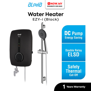 ALPHA Instant Water Heater DC Pump 3.8kW EZY-i (Matt Black)